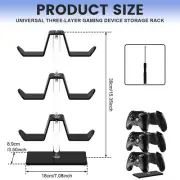 3 Tier Controller Holder Universal Tiered Headphone Stand Acrylic Gaming tywgr