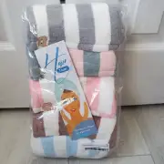 Head Towel 5pack Microfiber Large Fleece Hair Drying Wrap Turban W/Button