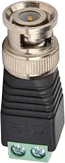 BNC Male Connector Screw Terminal Coax Video Balun Adapter Superior Grade Security Monitoring Equipment Metal Plastic Black Green