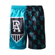 Port Adelaide Power AFL AF9263 Boys Team Logo Printed Satin Boxer Shorts New