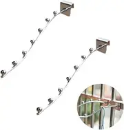 [UtySty] 2 Pack Balcony Railing Clothes Drying Rack Clothes Hangers Rack Mini Stainless Steel Laundry Drying Rack for Deck Railings Porches Balconies Patio Garden Metal Guard Rail