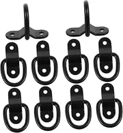 Zerodeko D Ring Tie Down Anchors 10 Pack Heavy Duty Metal Hooks for Trailer Truck Boat Warehouse Garage Camper