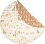 Crane Baby Activity Mat, Infant and Baby Quilted Playmat for Boys and Girls, Safari Animal, 40” x 40”