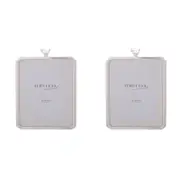 2PK Gibson Gifts Diamond Ring Home Decor 5x7" Silver Round