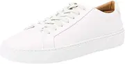[BOSS] Men's Gary Tenn Gary Lowtop Leather Trainers with Logo Loop Size, Open White, 46 EU