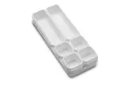 9pc Madesmart Large Bin Kitchen Drawer Organiser Multi-Pack Set Rect White