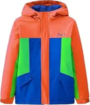 [Aeslech] Boys' winter coat, thick sporty winter jacket, padded with hood, children's down jacket, wind jacket, warm coat