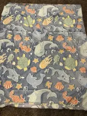 Glow In The Dark Throw Blanket, Your Zone, NEW, 50x60 Turtles Sea Horse Whale
