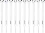 CatchU 10PCS Reusable Cartoon Velcro Cable Organizer, Adjustable Cord Straps Wire Ties, Multi-Purpose Cord Wrap Durable Hook and Loop Fastener Tape Strips, Cute Design Cable Ties (Panda)