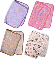 Kisangel 4pcs Pet Blanket Blankets Along with Fluffy Blanket Plush Cat Sleep Mat Warming Blanket for Dogs Puppy Bed Blanket Fluffy Dog Blanket Kitten and Puppy Mat Large Dog Blanket Cloth