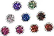 Healeved Manicure Crafting Decals 9 Boxes of Shinning Fingernail Sequins Press on Nails and