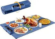 Food Warming Mat - Roll Up Portable Electric Warming Tray with 3 Temperature Settings, Silicone Heating Mat for Food, Food Warmers for Parties, Buffets Party, Travel, Daily Lives