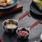 Sauce Chocolate Mini Wooden Handle Frying Pan Oil Poured Pot Saucepan Cookware