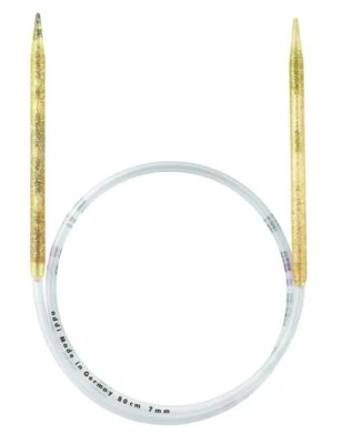 Addi Circular Knitting Needle 100 CM/8,0 MM Plastic With Gold Glitter