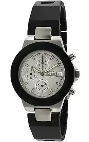 Men's Chronograph Stop Watch w/ Silver Dial, Aluminum Bracelet by Gino Franco
