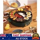 AU 2 in 1 Electric Barbecue Pan Grill Hotpot Machine BBQ Hot Pot Smokeless