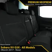 Subaru XV - GP6 Premium Neoprene Rear Row Seat Covers (Made to Order)