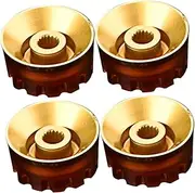 DRESSOOS 4pcs Guitar Volume Knobs Replacement Control Hats for Electric Acoustic Instruments Durable Potentiometer Accessories Easy to Install Corrosive Design Suitable for Guitars and