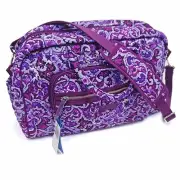 NWT ❤️ vera bradley Lilac Paisley Compact Weekender Travel Duffel Purple