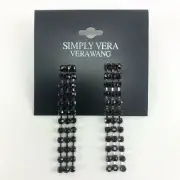 Simply Vera by Vera Wang Earrings Dark-tone Red Rhinestone Dangles