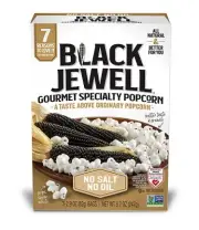 Black Jewell Microwave Popcorn Pack of 6 Hulless Black Kernels 8.7 Ounce