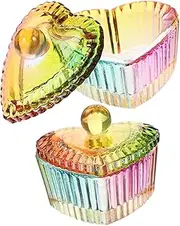 minkissy Nail Art Cup Set Lid 2pcs Professional Glass Nail Dishes Decorative Manicure Cups for Nail Salons Home Use