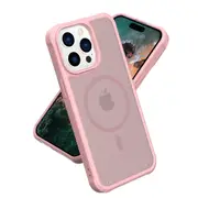 IPhone 15 Pro Max Case,Compatible With MagSafe,Military-Grade Protective Case,Scratch-Resistant Back Cover-Rose Gold