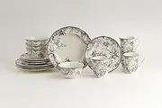 Adelaide 16-Piece Casual Grey Porcelain Dinnerware Set (Service for 4)