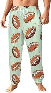 [Generic] Men's Sweatpants, Playful Football and Stars-55, Polyester Joggers, Sweatpants Jogging Pants for Workout Running