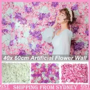 1x Artificial Flower Wall Panel Rose Hydrangea Bouquet Wedding Party Backdrop AU