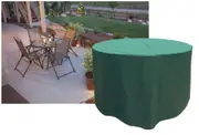 Worth Covering - Premium Outdoor 6-Seater Round Table Cover - DIA 160cm x 90cm H - Forest Green