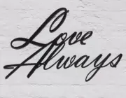 Love Always Wall Decor, Word Metal Wall Art, Metal Art, Cursive Wall Hanging