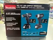 Makita 18V LXT Sub-Compact Brushless 2-PC Combo Kit Driver Drill/ Impact Driver