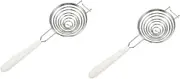 Alipis Pcs Egg Yolk Filters Stainless Steel Egg Separator Easy to Use Kitchen Utensil for Baking Cooking