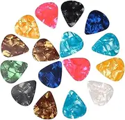 Aswalling 100 PCS Guitar Picks Celluloid 0.46mm Thickness Celluloid Guitar Pick Plectrums for Bass, Acoustic Guitars 30X26MM