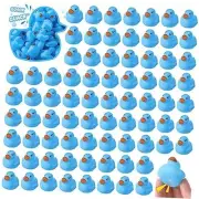 200 Pieces Mini Rubber Duck in Bulk Squeaky Rubber Ducks Bath Toys Tiny Blue