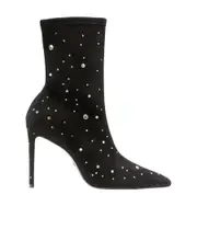 Stuart Weitzman Cosmic Pointed-Toe Boots 36 Black
