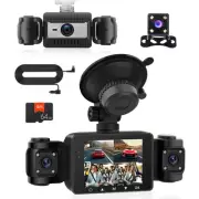 4 Channel Dash Cam, 1080P Dash Cam Front and Rear Inside Dash Camera for Cars...
