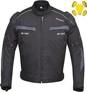 [RIDERACT] Mens Motorcycle Jacket Waterproof Motorbike Textile Jacket Cordura Dominator Summer Biker Jacket Motocross Protective Gear Armoured Outerwear