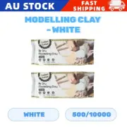 500g White Modelling Clay Air Dry Non Toxic Craft Hardening Moulding Kid Adult