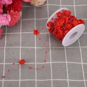 10m/roll Rose Artificial Pearl Wire Beads Garland Strings Decoration(Red)