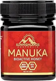 Sunhighlands Australia Raw Manuka Honey, MGO 1200+, UMF 25+, 250g