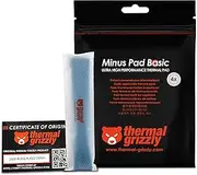 Thermal Grizzly Minus Pad Basic – 4-Pack Thermal Interface Pad, 120x20x0.5mm, Electrically Non-Conductive, High Thermal Conductivity & Compressibility for SSDs, GPUs & Electronics