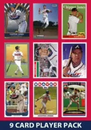 Chipper Jones Atlanta Braves 9 Card Legend Pack 2025 2024 2023 Topps Bowman 2023