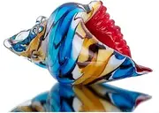 Crystal Conch Sculpture Handmade Glass Shell Statue Desktop Paperweight Home Office Garden Decoration Birthday Gift