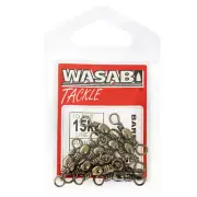 Wasabi Tackle 15kg Black Barrel Swivel Small Pack Qty 11
