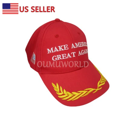2024 Donald Trump Maga Red Hat Make America Great Again Embroidered Cap US Flag