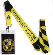 Ata-Boy Harry Potter Hufflepuff Crest Reversible Lanyard with Breakaway Clip and ID Holder