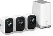 [eufy Security] eufyCam S300(eufyCam 3C)3-Cam Kit, Security Camera Outdoor Wireless, 4K Camera, Expandable Local Storage, Face Recognition AI, Spotlight, Color Night Vision, 2.4GHz Wi-Fi, No Monthly Fee