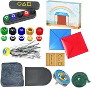 Gonggi Korean Game, 3D Aggravation Gonggi Game, Gong-Gi, Jebi Chagi, Biseokchigi, Paeng-Y, Ddakji Gonggi Stones for All Ages Hand-Eye Coordination Training Toy (E Set)